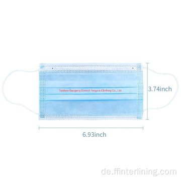 Hochwertige 3 -Ply -Gesichtsmaske -Einweg -Gesichtsmaske